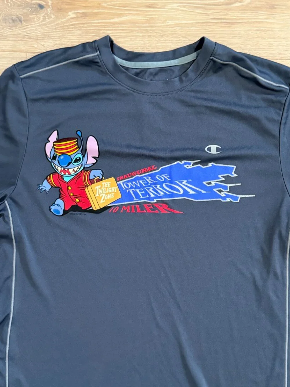 Run Disney Inaugural Tower Of Terror 10 Miler Stitch 2012 Shirt Adult Size M - Picture 2 of 8